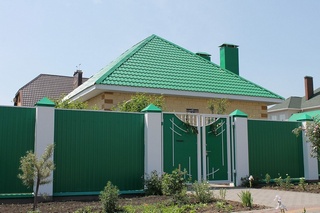 Зеленая Металлочерепица Фото Домов
