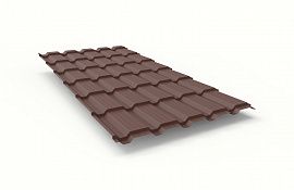 купить в интернет-магазине Металлочерепица каскад 0,5 мм RAL 8017 шоколадно коричневый